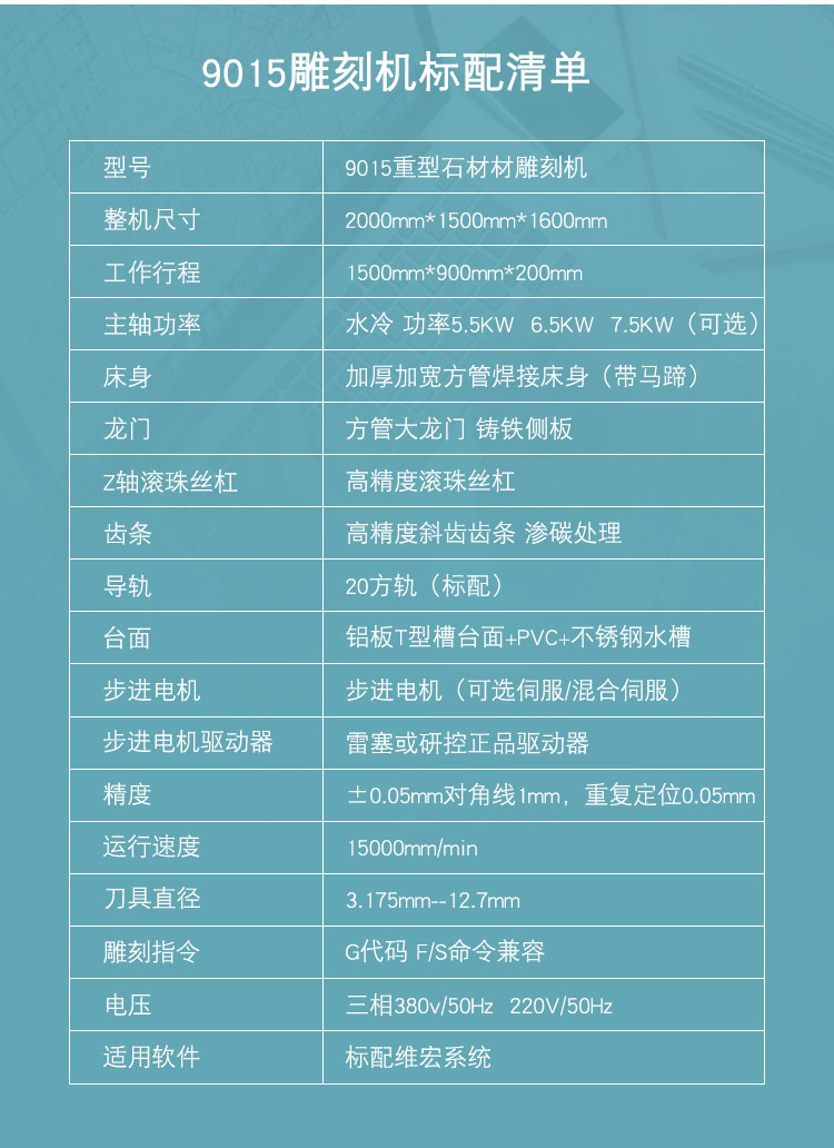 9015重型石材雕刻機（石碑數(shù)控雕刻機）(圖1)